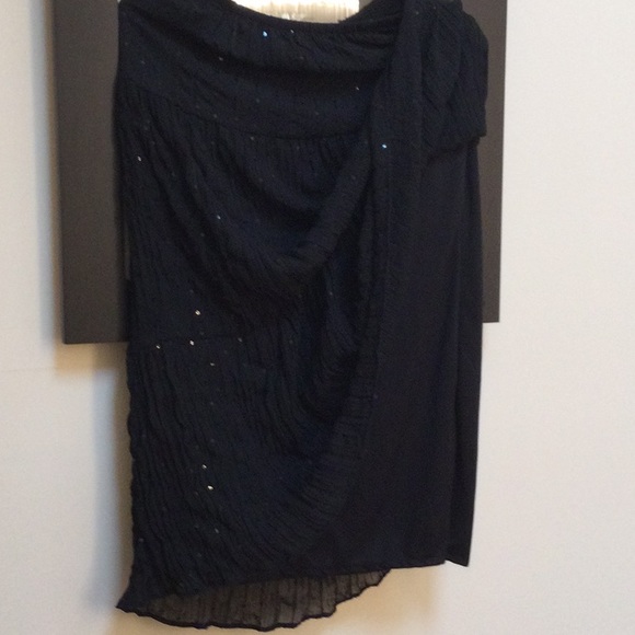Ronni Nicole Gorgeous Sparkly Dressy Black Skirt with Sequin enhancement Sz8 - Picture 2 of 3